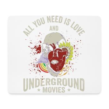 Underground Film, Independent Cinema, Horror - Mousepad (Querformat) - Weiß - Vorne