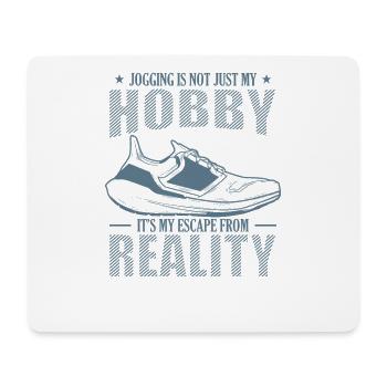 Le jogging est une évasion de la réalité, pas un passe-temps - Tapis de souris (format paysage) - blanc - Devant