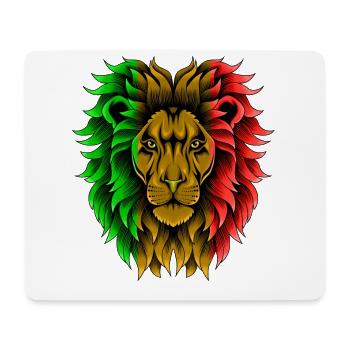 Lion Good Vibes Rastafari Rasta Jamaïque Reggae - Tapis de souris (format paysage) - blanc - Devant