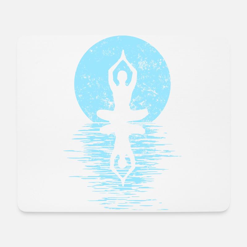 Yogi Yogini Gesundheits Meditation Outfits Girls - Mousepad (Querformat) - Weiß
