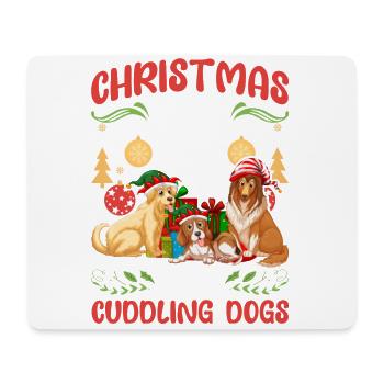 Dog Pug Animal Love Noël, l’amour et les chiens - Tapis de souris (format paysage) - blanc - Devant