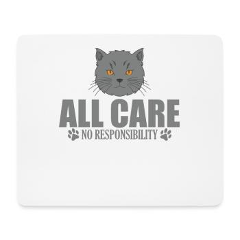 All Care No Responsibility British Shorthair - Mousepad (Querformat) - Weiß - Vorne
