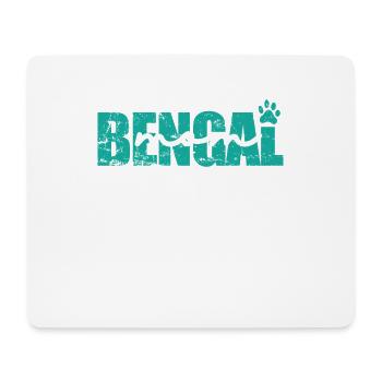 Bengal Maman Race d’animal de compagnie Chat domestique - Tapis de souris (format paysage) - blanc - Devant