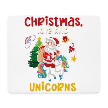 Einhorn Pferde Reitern Weihnachen Liebe Reiten - Mousepad (Querformat) - Weiß - Vorne
