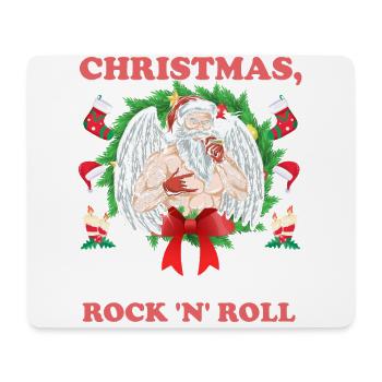 Heavy Hard Metal Christmas, Love Rock 'n' Roll - Mouse Pad (horizontal) - white - Front