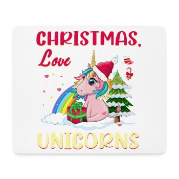 Einhorn Pferde Reitern Weihnachen Liebe Reiten - Mousepad (Querformat) - Weiß - Vorne