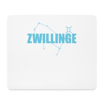 Zwillinge Sternzeichen Gemini Sternbild - Mousepad (Querformat) - Weiß - Vorne