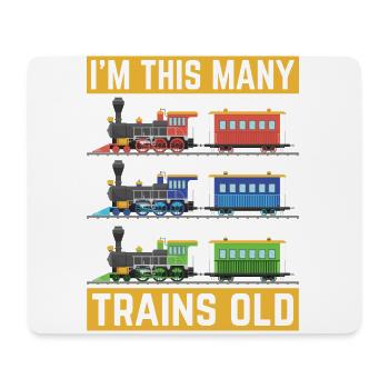 3rd birthday, 3 years trains Lok Kids, boy boy - Mouse Pad (horizontal) - white - Front