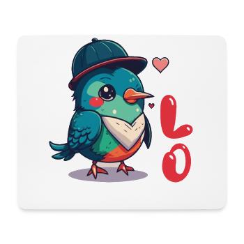 Petite amie, petit ami, homme, partenaire de la Saint-Valentin - Tapis de souris (format paysage) - blanc - Devant