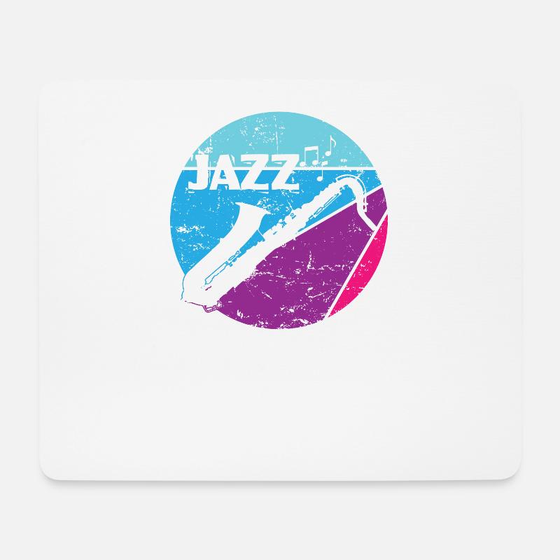 Saxophone Jazz Musik Soul - Mousepad (Querformat) - Weiß
