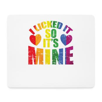 Je l’ai léché pour que ce soit ma tolérance LGBT - Tapis de souris (format paysage) - blanc - Devant