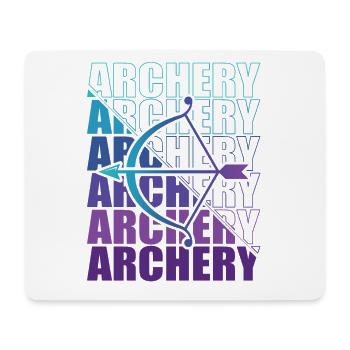 Bogensport Bogenschütze Bogenschießen Pfeil Bogen - Mousepad (Querformat) - Weiß - Vorne
