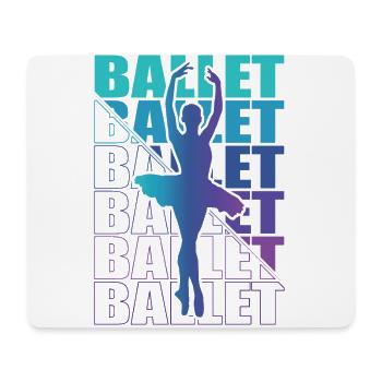 Ballet, Ballerine, Fille, Fille, Danse - Tapis de souris (format paysage) - blanc - Devant