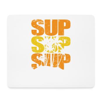 SUP mit Palmen Stand up Paddle Sport - Mousepad (Querformat) - Weiß - Vorne