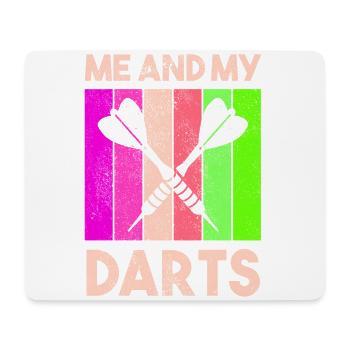 Darts Sport Verein, Dartscheibe, Pfeil Sport Dart - Mousepad (Querformat) - Weiß - Vorne