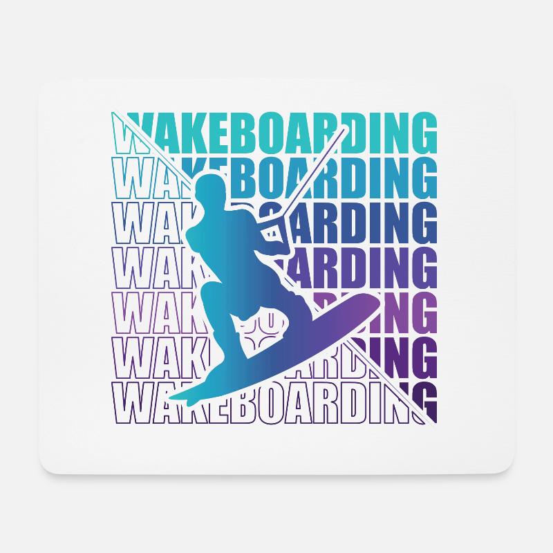 Wakeboard Wakeboarder Wakeboarding Freestyle DNA - Mousepad (Querformat) - Weiß