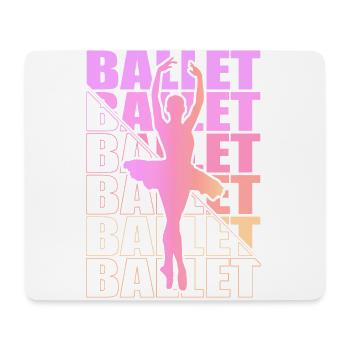 Ballet, Ballerine, Fille, Fille, Danse - Tapis de souris (format paysage) - blanc - Devant