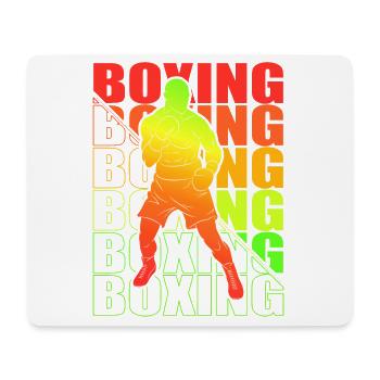 Boxen Arts Martiaux Boxe Box Club Boxeur - Tapis de souris (format paysage) - blanc - Devant
