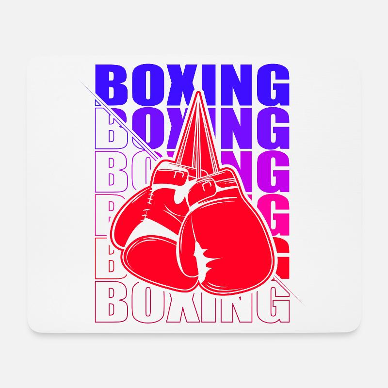Boxen Martial Arts Boxing Box Club Boxer - Mousepad (Querformat) - Weiß