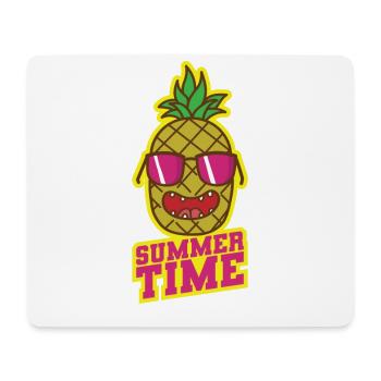 Heure d’été Ananas Fruits tropicaux sucrés - Tapis de souris (format paysage) - blanc - Devant