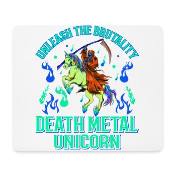 Goth Rock Satan Einhorn Festivals Death Metal - Mousepad (Querformat) - Weiß - Vorne
