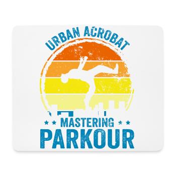 Parkour, Freerunning, Street Workout, Acrobatic - Mouse Pad (horizontal) - white - Front