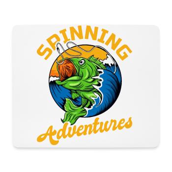 Fishing, Angler, Fisherman Fishing and Pike Fishing - Mouse Pad (horizontal) - white - Front