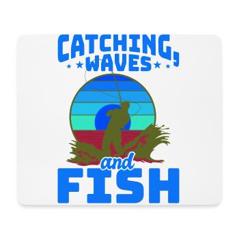 Fishing, Angler, Fisherman Fishing and Pike Fishing - Mouse Pad (horizontal) - white - Front