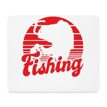 Fishing, Angler, Fisherman Fishing and Pike Fishing - Mouse Pad (horizontal) - white - Front