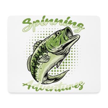 Fishing, Angler, Fisherman Fishing and Pike Fishing - Mouse Pad (horizontal) - white - Front