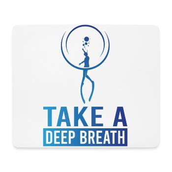 Tauchen, Apnoetauchen, Apnoe No Limit Freediving - Mousepad (Querformat) - Weiß - Vorne