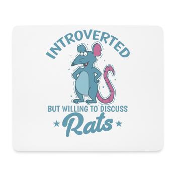 Introverti mais prêt à discuter des rats et des rongeurs - Tapis de souris (format paysage) - blanc - Devant