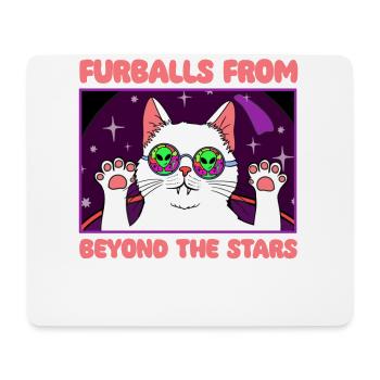 Katze Alien, UFO, UAP, Space, Weltraum Flugobjekt - Mousepad (Querformat) - Weiß - Vorne