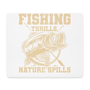 Fishing, Angler, Fisherman Fishing and Pike Fishing - Mouse Pad (horizontal) - white - Front