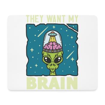 Alien, UFO, UAP, Space, Space Flying Object - Mouse Pad (horizontal) - white - Front