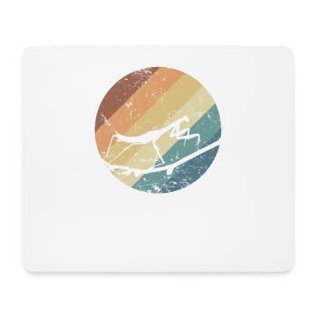 Gottesanbeterin im Farbverlauf - Mousepad (Querformat) - Weiß - Vorne