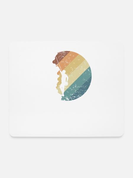 Bouldern bei Nacht - Mousepad (Querformat) - Weiß