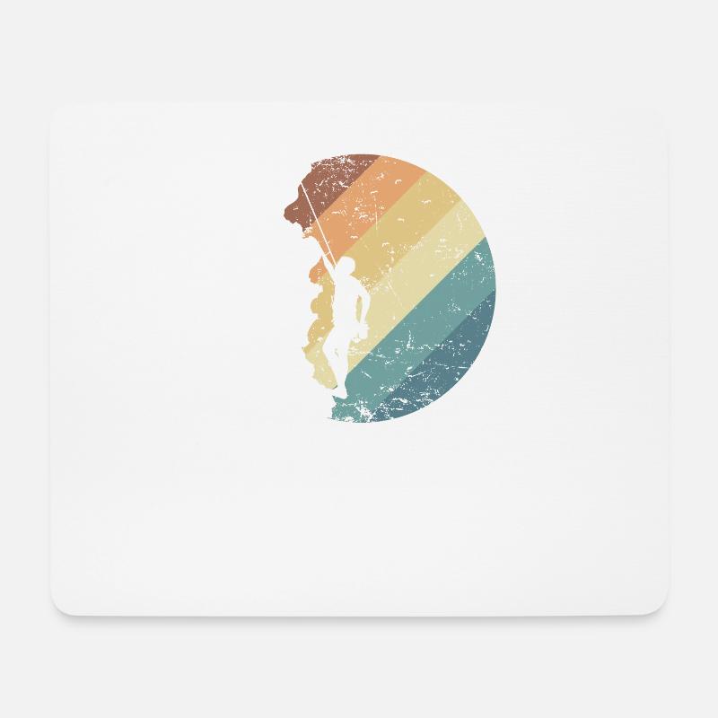 Bouldern bei Nacht - Mousepad (Querformat) - Weiß