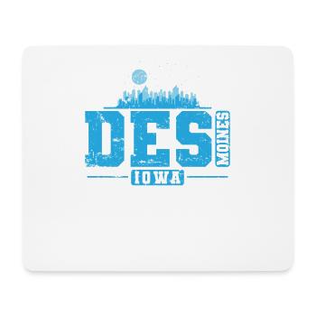 Des Moines, une ville de l’État de l’Iowa. - Tapis de souris (format paysage) - blanc - Devant
