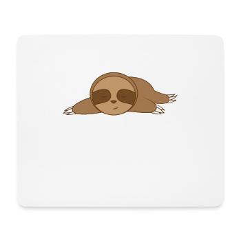 Sloth sleeping on the ground - Mouse Pad (horizontal) - white - Front