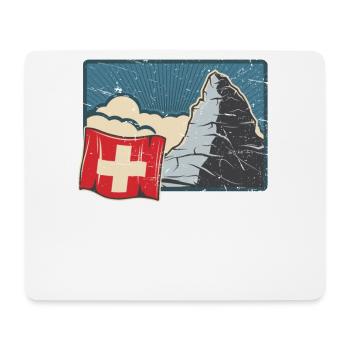 Switzerland Urlaub Skifahren Wandern Berge Schweiz - Mousepad (Querformat) - Weiß - Vorne