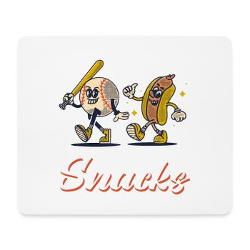 Plaisir patriotique : hot-dogs et baseball du 4 juillet - Tapis de souris (format paysage) - blanc - Devant