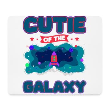 Galaktisch Süß: "Cutie of the Galaxy Mädchen, Girl - Mousepad (Querformat) - Weiß - Vorne