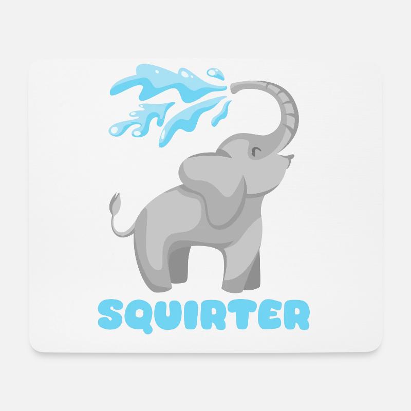 Lustiger Elefant Unangemessener Witz, Nerd, Geek - Mousepad (Querformat) - Weiß