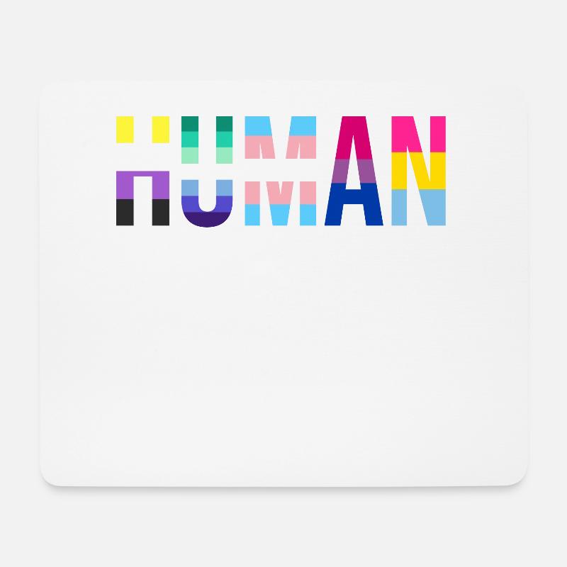 Gender Lesben, Schwule, Trans, Queer Regenbogen - Mousepad (Querformat) - Weiß