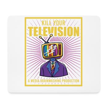 Brainwashing Kill your TV Fake News Portest - Mouse Pad (horizontal) - white - Front