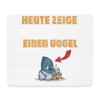 Oiseau pour les farceurs et les amateurs d’humour nerd - Tapis de souris (format paysage) - blanc - Devant