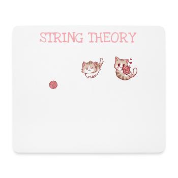 String Theorie Nerd Schrödingers Katze - Mousepad (Querformat) - Weiß - Vorne