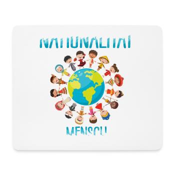 against racism, against the right, against Nazis, love - Mouse Pad (horizontal) - white - Front