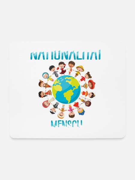 gegen Rassismus, gegen Rechts, gegen Nazis, Liebe - Mousepad (Querformat) - Weiß